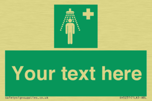 Custom Safety Shower Sign